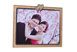 MDF Photo Frame Shiny tin, epoxy pink, acrylic