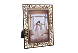 Metal Photo Frame Imitation Gold & Acrylic