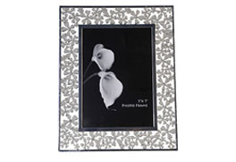 Metal Photo Frame Shiny Tin Stone